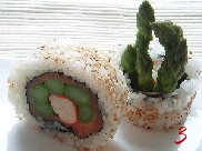 sushi rezept_futo-maki surimi,spargel,geräucherter lachs