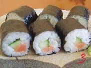 sushi rezept_hoso-maki_Gurke & Geräucherter Lachs 